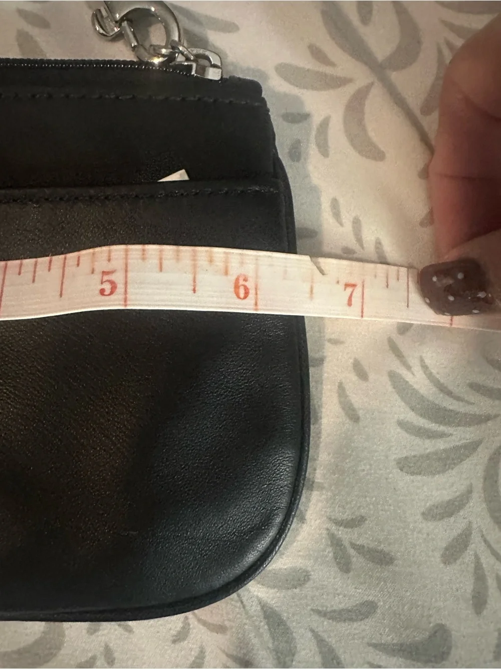 Coach Black Leather Wristlet Clutch with Front Slip Pocket